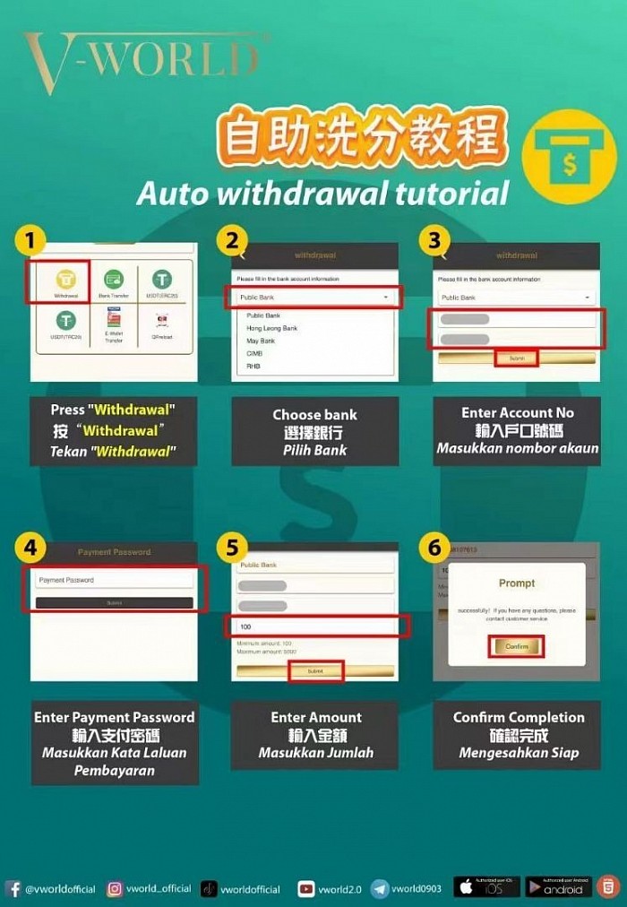 Auto withdrawal tutorial